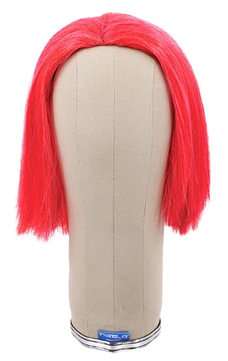 [ATB-REF-00493] Woman Wig, 100% Hantied in Hard front, Synthetic Hair 10-31cm (106gr), color Custom Red