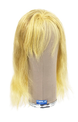 [ATB-REF-00504] Woman Wig, Full Wefted in Hard front with under knotting in front, Human Hair 16-31cm (116gr), color Medium Blonde