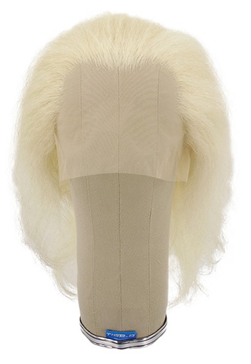 [ATB-REF-00510] Woman Wig, Back wefted front hantied in Asia lace 300HD, Yak Hair 25-30cm (121gr), color White