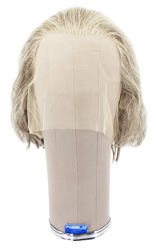 [ATB-REF-00537] Man Wig, 100% Hantied in Theatre Lace front, Human Hair 9-25cm (101gr), color Grey