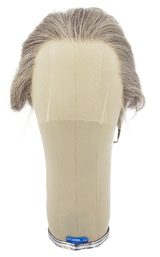 [ATB-REF-00538] Man Wig, Back wefted Front Hantied in Hard Front, Synthetic Hair 9cm (48gr), color Grey