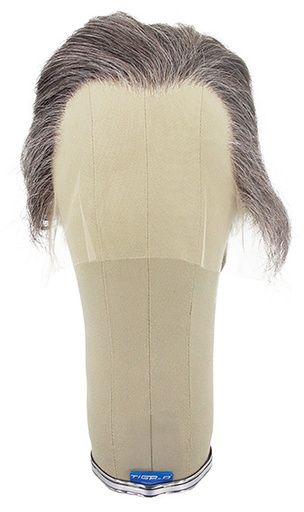 [ATB-REF-00544] Man Wig, 100% Hantied in Theatre Lace, Synthetic Hair 7-12cm (58gr), color Medium Grey