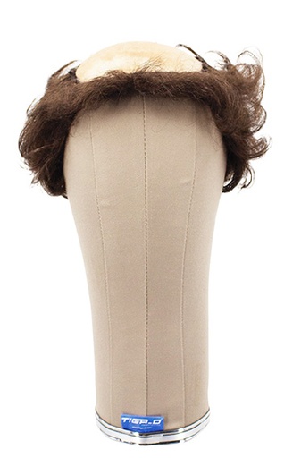 [ATB-REF-00549] Man Wig, Full Wefted with silicone, Lengar style, Synthetic Hair 5cm (65gr), color Dark Brown