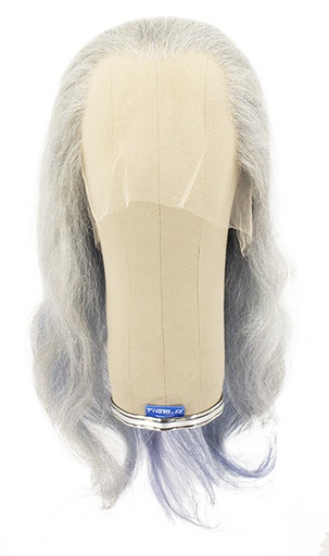 [ATB-REF-00553] Woman Wig, 100% Hantied in Theatre Lace, Yak Hair 50cm (190gr), color Ice Blue