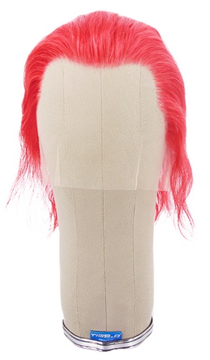 [ATB-REF-00562] Woman Wig, 100% Hantied in Theatre Lace, Human Hair 18cm (81gr), color Red