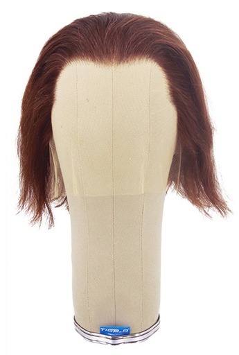 [ATB-REF-00573] Woman Wig, 100% Hantied in Theatre Lace, Human Hair 15cm (111gr), color Dark Brown