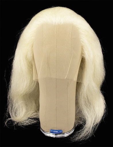 [ATB-REF-00574] Woman Wig, 100% Hantied in Theatre Lace, Yak Hair 31cm (175gr), color White
