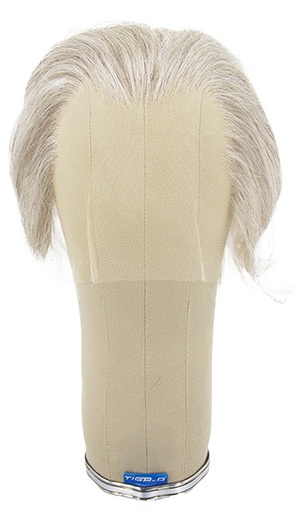 [ATB-REF-00580] Man Wig, Back wefted front hantied in Theatre Lace front, Synthetic Hair 3-15cm (60gr), color Light Grey