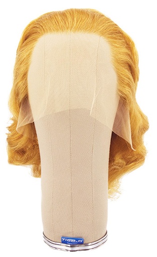 [ATB-REF-00585] Woman Wig, 100% Hantied in Theatre Lace, Human Hair 25cm (130gr), color Light Blond