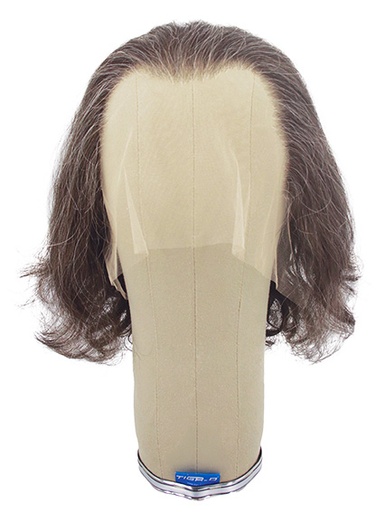 [ATB-REF-00587] Man Wig, 100% Hantied in Theatre Lace, Synthetic Hair 18cm (50gr), color Grey