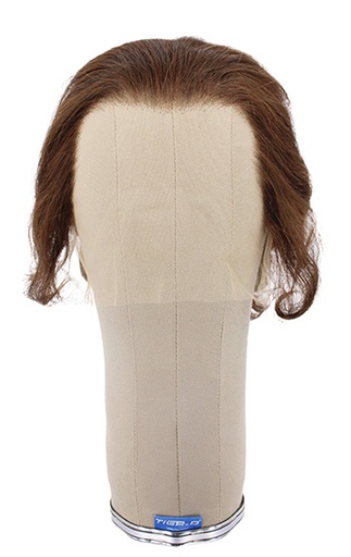[ATB-REF-00590] Man Wig, 100% Hantied in Theatre Lace front, Synthetic Hair 4-15cm (57gr), color Red Brown