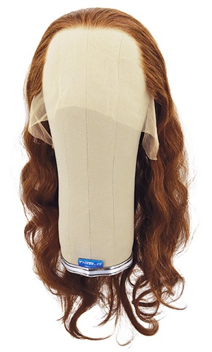 [ATB-REF-00603] Woman Wig, 100% Hantied in Theatre lace front, Human Hair 45cm (119gr), color Dark Brown