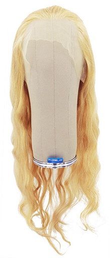 [ATB-REF-00607] Woman Wig, 100% Hantied in theatre lace front, Human Hair 60cm (142gr), color Blond