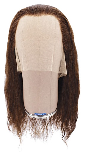 [ATB-REF-00617] Men Wig, Back wefted, front hantied, Human hair 40-45cm (176gr), color Brown