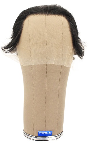 [ATB-REF-00118] Man Wig, 100% Handtied in Theatre Lace, Human Hair, 0.78-5.9inch(2-15cm) Black