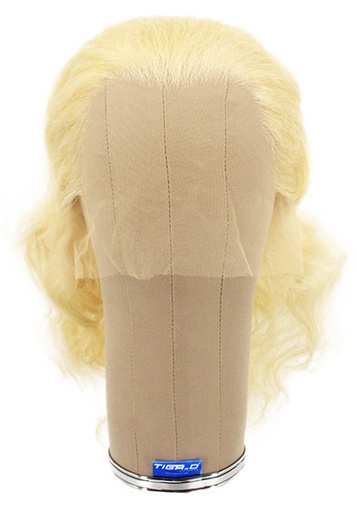 [ATB-REF-00127] Woman Wig, 100% Handtied in Theatre Frontlace, Human Hair, 13.78-17.7inch(35-45cm), Medium Blonde