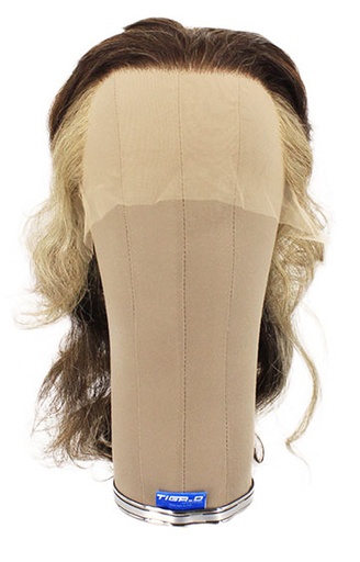 [ATB-REF-00123] Damenperücke, 100% Handgeknüpft in Theater Ansatztüll, Echthaar, 25-35cm (9.8-13.8inch),  Braungrau