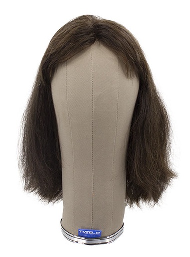 [ATB-REF-00205] Woman Wig, Back Wefted Top Handtied in Hard Front, Human Hair,  3-8inch(8-22cm), Medium Brown