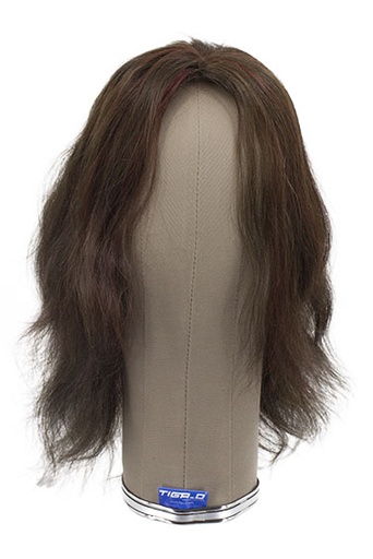 [ATB-REF-00204] Woman Wig, Back Wefted Top Hantied in Hard Front, Human Hair, 11inch/29cm, Dark Brown Red