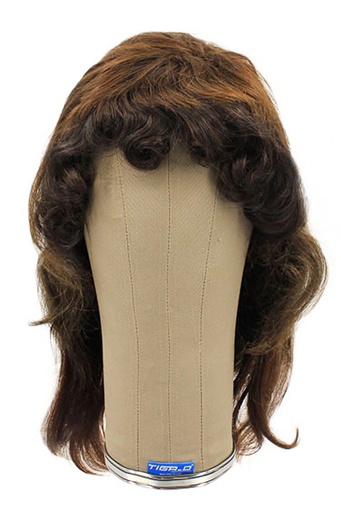 [ATB-REF-00075] Damenperücke, Voll Tressiert mit Bänderansatz, Echthaar, 15-30cm(6-12inch), Dunkelbraun