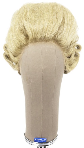 [ATB-REF-00069] Woman Wig, 100% Handtied in Theatre Lace, Human Hair, Stylede, Tritone Light Brown