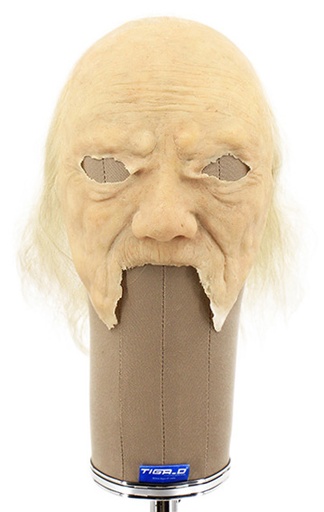 [ATB-REF-00220] Man Wig, 100% Handtied with Silicone Face & Bald on Top, Human Hair 7.5inch/19cm , White