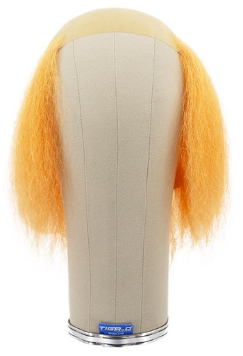 [ATB-REF-00501] Man Wig, 100% Handtied in Mono Crystal Lace with View on Top, Yak Hair, 5.9-7.8inch (15-20cm), Orange