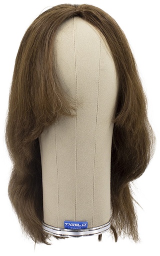 [ATB-REF-00511] Damenperücke, 100% handgeknüpft mit Bänderansatz, Geschweisst Oben, Echthaar, 22-29cm (8.6-11.4inch), Braun