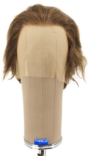 [ATB-REF-00571] Man Wig, 100% Handtied in Theatre Frontlace, Human Hair, 3.9-5.9inch(10-15cm), Medium Brown