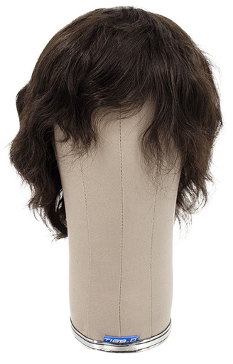 [ATB-REF-00340] Man Wig, 100% Handtied in Hard Front, Human Hair 5.9inch/15cm, Brown